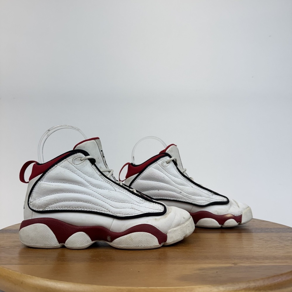 Little Kids Nike Air Jordan Pro Strong White Gym Red Mid Athletic Sneakers Sz 13